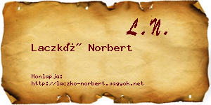 Laczkó Norbert névjegykártya