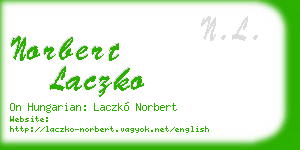 norbert laczko business card