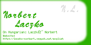 norbert laczko business card